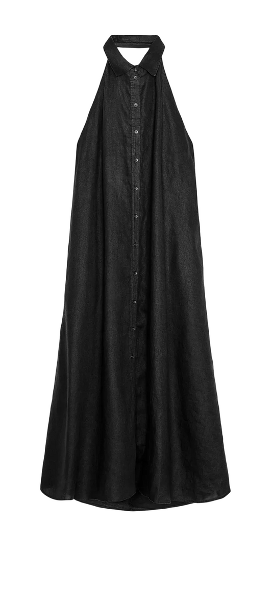 Solène Linnen Halter Low Back Maxi