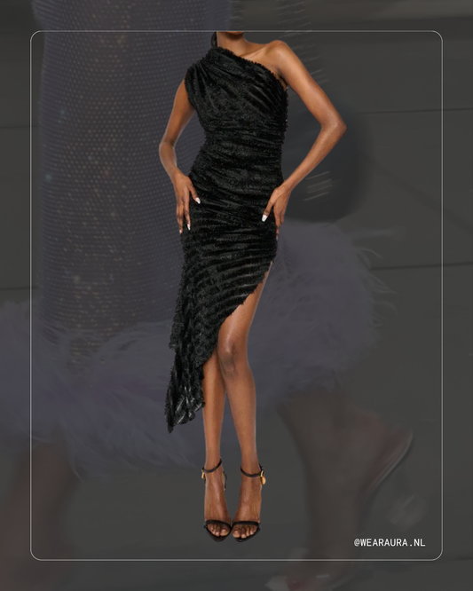 Midnight Muse Asymmetric Dress
