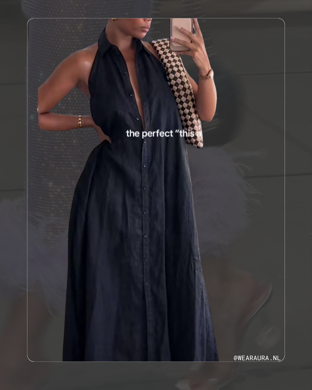Solène  Linnen  Halter Low Back Maxi