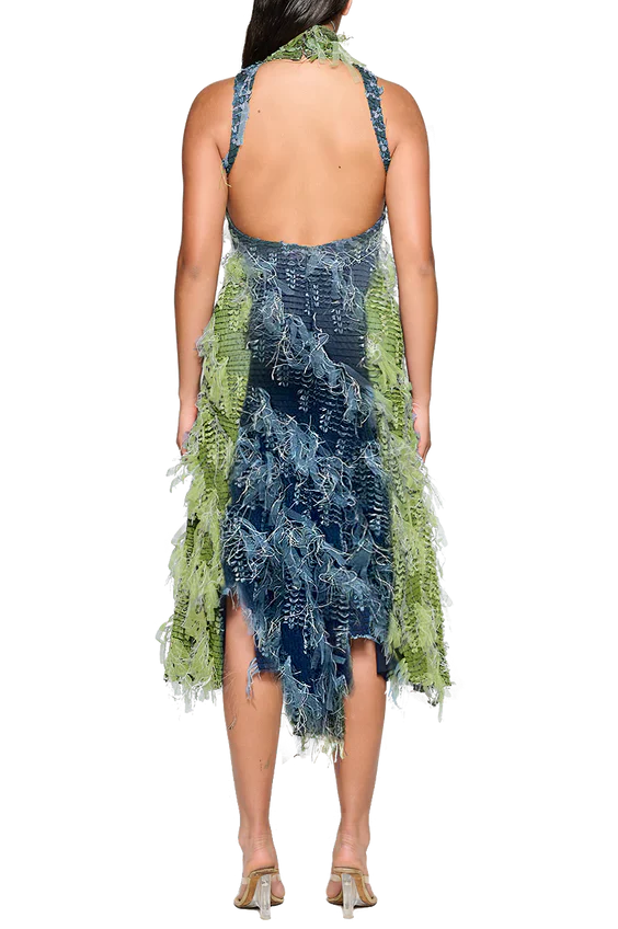 Riviera Ruched Moss Midaxi